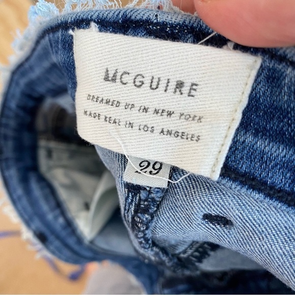 McGuire Malone 15C Frayed Step Hem Denim Jeans - Picture 6 of 8